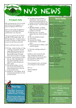 NVS NEWS - Ngakonui Valley School