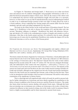 De novis libris iudicia 175 In Chapter 19, "Herodotus