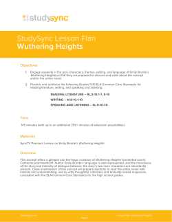 StudySync Lesson Plan Wuthering Heights