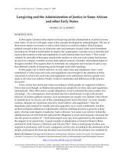 Lawgiving and the Administration of Justice in Some African and