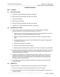 Section 8020 - Pavement Markings