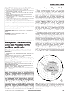 Homogeneous climate variability across East Antarctica over the