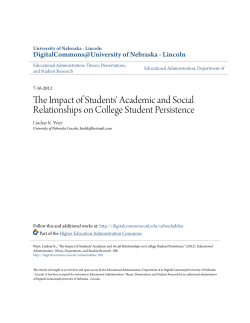 The Impact of Students` Academic and Social Relationships on