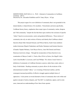 Alternative communities in Caribbean literature