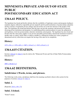 minnesota private and out-of-state public postsecondary education
