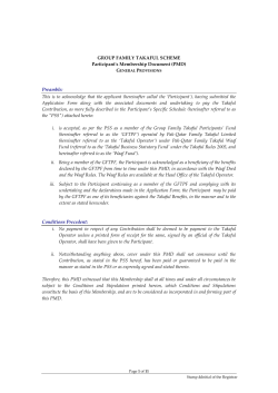 GROUP FAMILY TAKAFUL SCHEME Participant`s