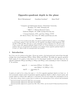 Opposite-quadrant depth in the plane