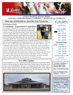 May 2017 - Jones Feed Mills Ltd.