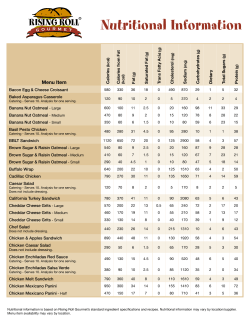 Nutritional Information