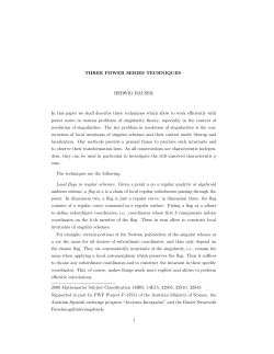 THREE POWER SERIES TECHNIQUES HERWIG HAUSER In this