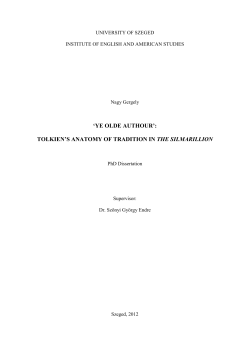 `ye olde authour`: tolkien`s anatomy of tradition in the