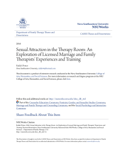 Sexual Attraction in the Therapy Room: An Exploration