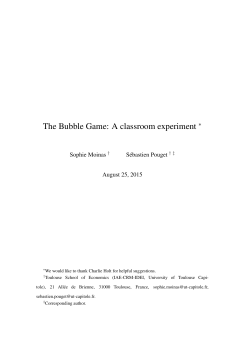The Bubble Game: A classroom experiment