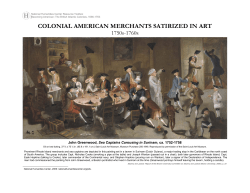 Colonial American Merchants Satirized in Art, 1750
