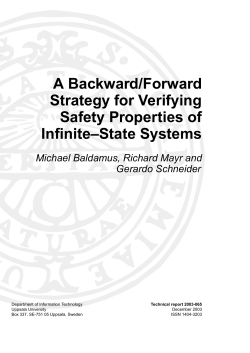 A Backward/Forward Strategy for Verifying Safety Properties of