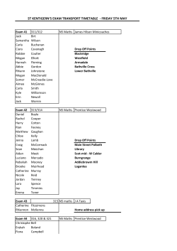 st kentigern`s exam transport timetable
