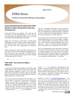 PURA News - Purdue University