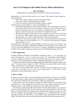 Sea Level Changes in the Indian Ocean