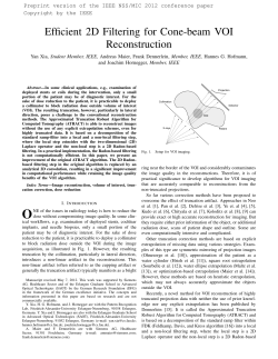 Efficient 2D Filtering for Cone-beam VOI Reconstruction