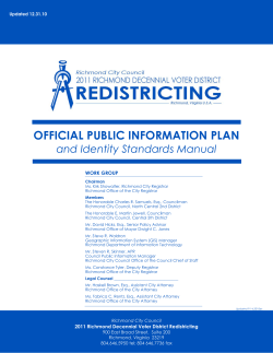 2011 Richmond Redistricting Public Information