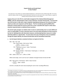 Dupont Identity and Growth Rates