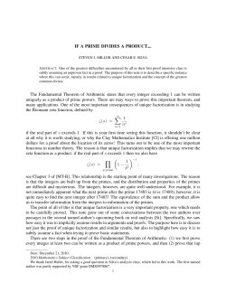 IF A PRIME DIVIDES A PRODUCT.... The