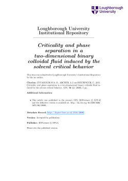 Criticality and phase separation
