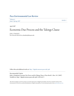 Economic Due Process and the Takings Clause