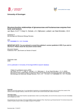 University of Groningen Structure-function relationships of