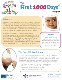 First Thousand Days Program Brief