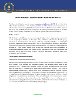United States Cyber Incident Coordination Policy