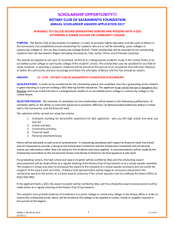 Rotary Club of Sacramento Scholarships for Graduating Seniors and