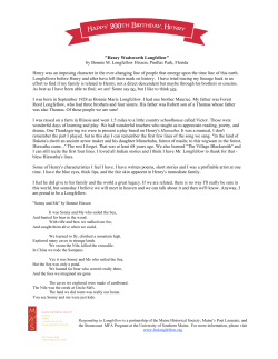 "Henry Wadsworth Longfellow" by Bonnie M. Longfellow Hixson