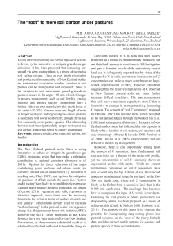 The &ldquo;root&rdquo; to more soil carbon under pastures