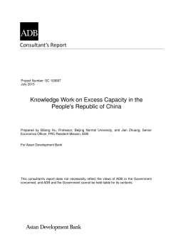 Knowledge Work on Excess Capacity in the People`s Republic of