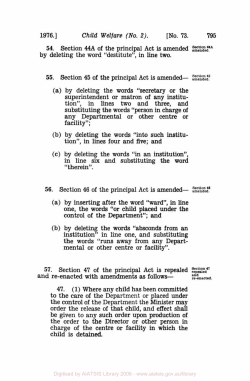 Child Welfare Amendment Act (No 2) 1976
