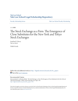 The Stock Exchange as a Firm: The Emergence of Close Substitutes