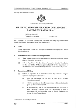 AIR NAVIGATION (RESTRICTION OF FLYING) (TT RACES