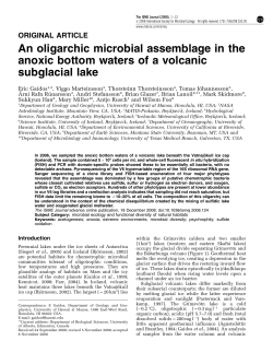 An oligarchic microbial assemblage in the anoxic bottom waters of a