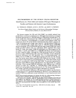 POLYMORPHISM OF THE HUMAN C3b/C4b RECEPTOR
