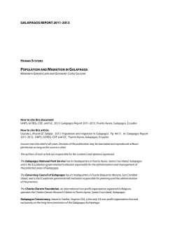 Population and migration in Galapagos