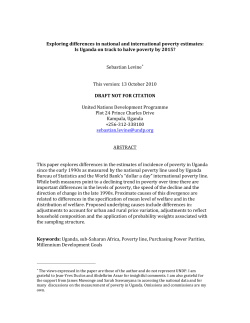 Is Uganda on track to halve poverty by 2015?