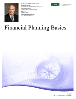Financial Planning Basics - Grace Capital Management