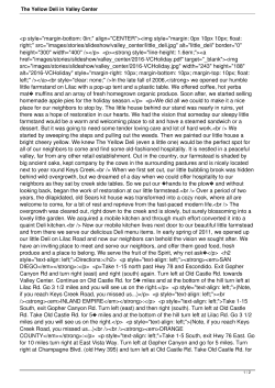 The Yellow Deli in Valley Center