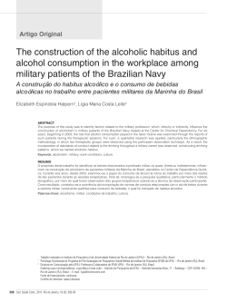 The construction of the alcoholic habitus and alcohol