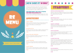 RE Take Away Menu - Chelmer Valley High School