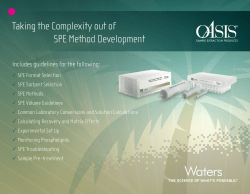 Taking the Complexity out of SPE Method Development