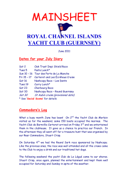 RCIYC Mainsheet June 2011 - Royal Channel Islands Yacht Club