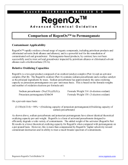 Comparison of RegenOx&trade; to Permanganate