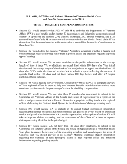 HR 6416, Jeff Miller and Richard Blumenthal Veterans